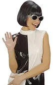 Dodatki do strojów karnawałowych - Widmann Andreas 6376l  peruka Party Girl, jeden rozmiar, czarny PE711/NOIRE - miniaturka - grafika 1