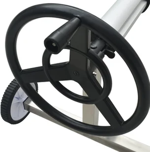 vidaXL Rolka zwijająca pokrycie basenu ze stalową podstawą - Akcesoria do basenów - miniaturka - grafika 6