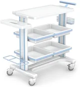 Meble i wyposażenie gabinetów medycznych - Ztm Tech-med MB-3 H-04/W wózek oddziałowy szpitalny H-04/W (H-03-B2Q-ABS_-0000-W) - miniaturka - grafika 1