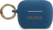 Akcesoria do słuchawek - Guess Guess GUACAPSILGLBL AirPods Pro cover niebieski/blue Silicone Glitter GUACAPSILGLBL - miniaturka - grafika 1