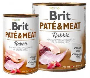 Brit Pate & Meat Dog Rabbit puszka 800g - Mokra karma dla psów - miniaturka - grafika 2