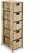 Komody - vidaXL Szafka z hiacyntu wodnego 5 koszykami, 25,5 x 37 100 cm - miniaturka - grafika 1