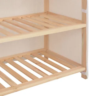 vidaXL Szafka na buty z pokrowcem, biała, 79x40x80 cm, tkanina - Szafki na buty - miniaturka - grafika 4