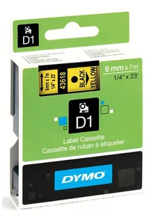 Dymo ETYKIETA D1 6mmx7m CZARNY/ŻÓŁTY S0720790 - Etykiety do drukarek - miniaturka - grafika 3