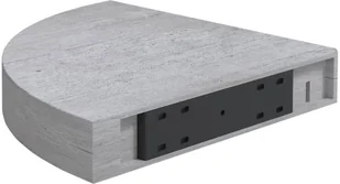 VidaXL Lumarko Narożna półka ścienna, szarość betonu, 35x35x3,8, MDF 326642 VidaXL - Półki do salonu - miniaturka - grafika 6