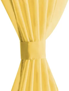 vidaXL Zasłony z woalu, 2 sztuki, 140x175 cm, kolor żółty - Zasłony - miniaturka - grafika 5