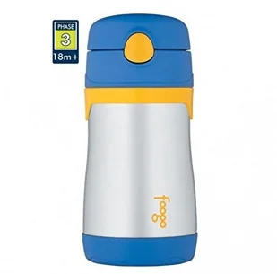 Thermos Termosik niemowlęcy Foogo z dodatkowymi ustnikami 290 ml (niebieski-stalowy) 110070 - Termosy - miniaturka - grafika 2