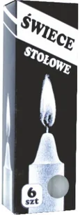 Bispol 6 szt - świece stołowe - klasyczne, białe - Świece - miniaturka - grafika 2