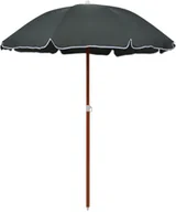 Parasole ogrodowe - vidaXL Parasol na stalowym słupku, 180 cm, antracytowy vidaXL - miniaturka - grafika 1