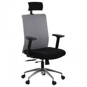 Fotele i krzesła biurowe - Stema ZN Fotel biurowy obrotowy RIVERTON - zagłówek, oparcie tkaninowe, podstawa aluminiowa, różne kolory RIVERTON F/H/AL - miniaturka - grafika 1