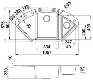 Elleci Ellici EASY CORNER Aluminium M79 METALTEK LMYCOR79 - Zlewozmywaki - miniaturka - grafika 3
