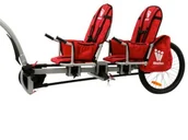 Przyczepki rowerowe - Weehoo iGo 2 dwuosobowa dla dzieci w wieku od 2-9 lat Czerwony - miniaturka - grafika 1