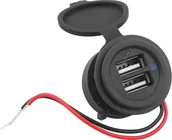 Ładowarki samochodowe - Lexton Ładowarka  Ładowarka samochodowa uniwersalna do montażu USB 3.0 12/24V 5V/3.1A LXG521 - miniaturka - grafika 1