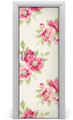Naklejki na drzwi i meble - Tulup.pl Okleina samoprzylepna na drzwi Różowe kwiaty 75x205cm - miniaturka - grafika 1
