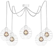 Lampy sufitowe - Kaja ALFRED OLSZEWSKI Żyrandol K-3953 PAJĄK z serii BASKET WHITE - miniaturka - grafika 1