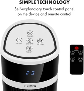 Wentylator Klarstein ACO14-IcetowerSmart - Wentylatory Wentylator Klarstein ACO14-IcetowerSmart - Wentylatory - miniaturka - grafika 3