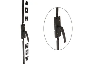 Zasuwa garażowa z klamką 2,30 m czarna - Akcesoria do bram - miniaturka - grafika 2