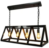 Lampy sufitowe - Brilliant Matrix Lampa Wisząca Czarny Stal nierdzewna 4-punktowe Przemysłowy/Rustykalny/Loft Obszar wewnętrzny Matrix Czas dostawy od 6-10 dni roboczych 93760/46 - miniaturka - grafika 1