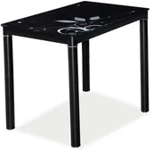 Stoły - Signal SZKLANY STÓŁ DAMAR CZARNY 80X60 DAMARC80 - miniaturka - grafika 1
