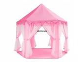 Namioty i tipi dla dzieci - DOMEK NAMIOT DO ZABAWY W POKOJU OGRODZIE DUŻY róż - miniaturka - grafika 1