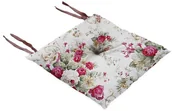 Poduszki na krzesła - Domarex Poduszka na krzesło Silla Blumen bordowa 40 x 40 x 8 cm - miniaturka - grafika 1