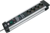 Listwy zasilające - Brennenstuhl Listwa zasilająca Przedłużacz przeciwprzepięciowy Premium Protect Line 4 gniazda czarny/szary 3m 1391004604 - miniaturka - grafika 1