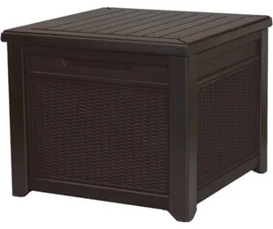 KETER Stolik skrzynia ogrodowa Cube Rattan Brązowy 208l KET237779 - Stoły ogrodowe - miniaturka - grafika 3