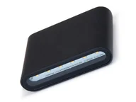 Lampy ogrodowe - Brolux Lampa elewacyjna - kinkiet ogrodowy LED Flow 1x3W - Czarna - Biały neutralny (4500K) OO013063 - miniaturka - grafika 1