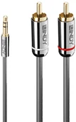 Kable - Lindy 35332 Kabel mini jack 3.5mm 2x RCA Cromo Line 0,5m LY-35332 - miniaturka - grafika 1