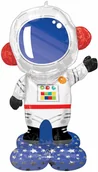 Urodziny dziecka - Amscan Balon foliowy stojący Astronauta AirLoonz - 144 cm - 1 szt. 4281111 - miniaturka - grafika 1