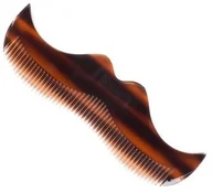 Kosmetyki i akcesoria do pielęgnacji brody - Morgan's Grzebień w kształcie wąsa do brody Morgan's imitacja szylkretu M084 - miniaturka - grafika 1