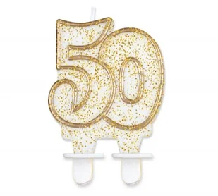 GoDan Świeczka cyferka 50 złoty kontur - Pozostałe akcesoria dla plastyków - miniaturka - grafika 2