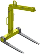 Wyposażenie gospodarstwa rolnego - 339 Zawiesie widłowe ucho nośne na sprężynie gazowej udźwig 2 T długość wideł 1250 mm) 33977140 77140-uniw - miniaturka - grafika 1