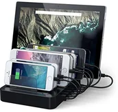 Ładowarki do telefonów - Satechi złącza 7-fach USB stacja ładująca/stacja dokująca do ładowania baterii (2 X Type-C) zapewniający Nexus 5 X/6, LG G5, HTC 10, OnePlus 3, iPhone, iPad, Samsung i wiele innych ST-MCSTC7B - miniaturka - grafika 1