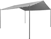 Altany ogrodowe - vidaXL Altanka ogrodowa ze stali, 400x400x260 cm, antracytowa - miniaturka - grafika 1