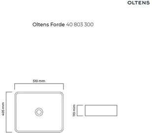 Oltens Oltens Forde umywalka 51x40,5 cm nablatowa prostokątna czarny mat 40303300 OLT-40303300-0 - Umywalki - miniaturka - grafika 9