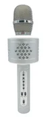 Instrumenty muzyczne dla dzieci - Teddies mikrofon karaoke Bluetooth na baterie srebrny - miniaturka - grafika 1