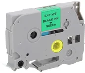 Etykiety do drukarek - Brother Zamiennik taśmy TZE-731 12mm zielona/czarny - miniaturka - grafika 1