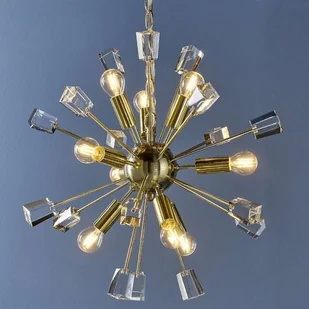 Endon Wisząca LAMPA designerska MIRO 90293 Endon metalowa OPRAWA gwiazda ZWIS explosion soleil złota przezroczysta 90293 - Lampy sufitowe - miniaturka - grafika 4