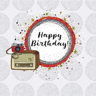 Clear Creations Karnet okolicznościowy Swarovski, Happy birthday, retro - Kartki okolicznościowe i zaproszenia - miniaturka - grafika 3