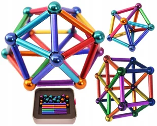 Klocki Magnetyczne Kulki 8mm 126 element Box U257 - Klocki - miniaturka - grafika 2