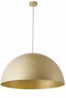 Lampy sufitowe - Sigma złota lampa wisząca SFERA gold 90 cm 32295 lampa sufitowa złoty środek z dużym matowym kloszem do salonu 32295 - miniaturka - grafika 1