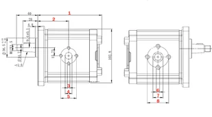 PRESKO Pompa hydrauliczna zębata prawa PRESKO 12cm3 18l Grupa 2 PE ZYP2FC012B02 - Akcesoria do hydrauliki siłowej - miniaturka - grafika 4