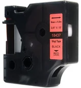 Etykiety do drukarek - Dymo JetWorld Taśma JetWorld zamiennik do drukarek etykiet Rhino 18437 9mm x 5,5m czerwony na czarnym winylowa JWT-D18437N - miniaturka - grafika 1