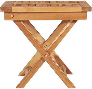 vidaXL Leżak ze stolikiem i poduszką, lite drewno tekowe 3063035 - Leżaki ogrodowe - miniaturka - grafika 10