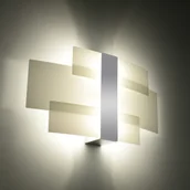 Lampy ścienne - Sollux Lighting Lampa ścienna Shifted, trzy części szklane, chrom - miniaturka - grafika 1