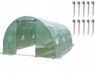 Szklarnie ogrodowe - 4iQ Tunel Foliowy 3x6m Zielony + 10x Kotwa Stalowa Wbijana - miniaturka - grafika 1