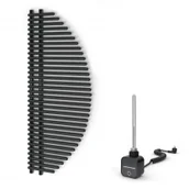 Grzejniki łazienkowe - WARMTEC Grzejnik łazienkowy elektryczny 50x125 cm CIRCULO Warmtec antracyt/czarny CIRCULO-500X1250-A-EL - miniaturka - grafika 1