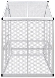 VidaXL Woliera do ogrodu, aluminium, 178 x 122 x 194 cm - Akcesoria do hodowli zwierząt - miniaturka - grafika 5