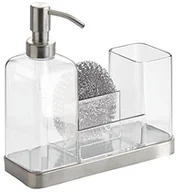 Dozowniki papieru i mydła dla firm - InterDesign Inter wzornictwo 66880eu forma 2 szczotki mydle i  Caddy, stal szlachetna szczotkowana/przezroczysta 66880 - miniaturka - grafika 1